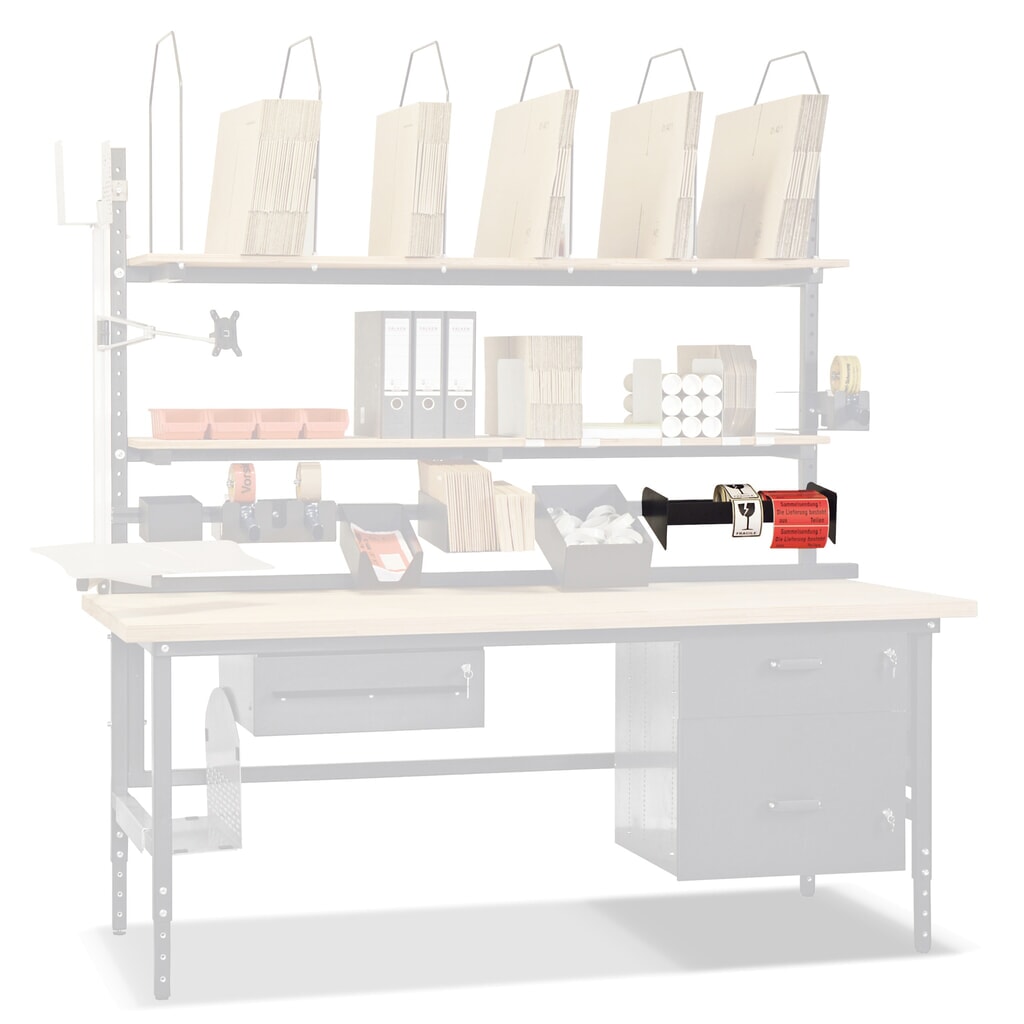 Product afbeelding: Houder voor etikettenrollen (450 mm) voor paktafel, antraciet