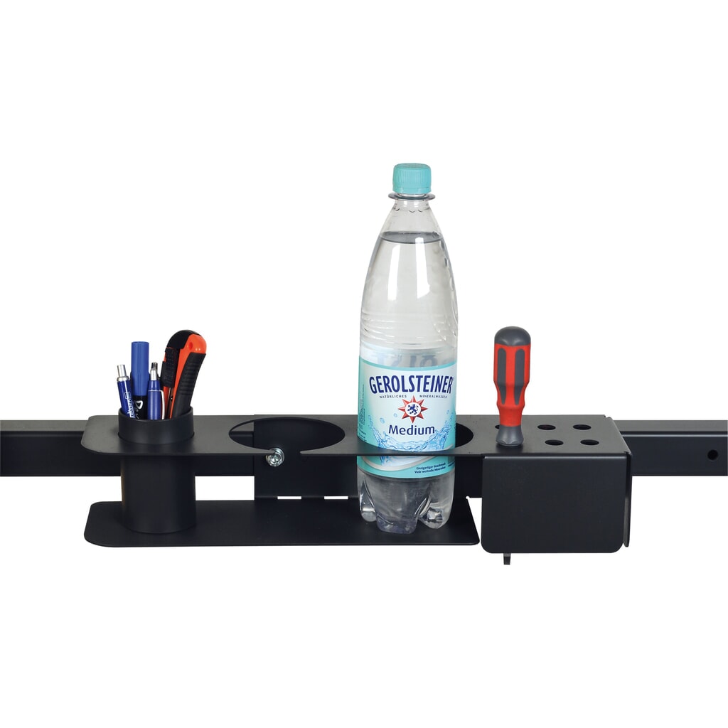 Product afbeelding: Houder voor stiften, gereedschap en flessen voor paktafel, lichtgrijs