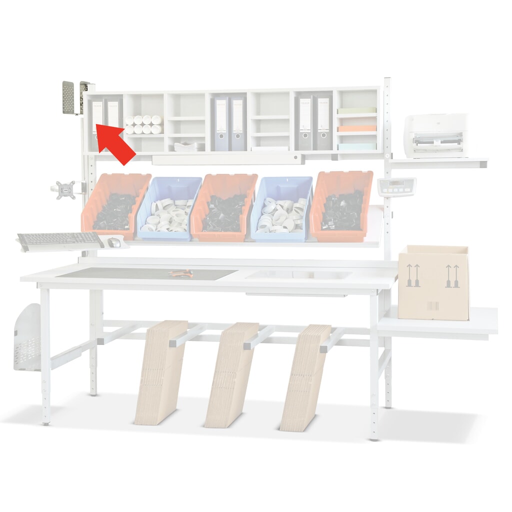Houder voor Thin Client pc voor paktafel Product afbeelding: Houder voor Thin Client pc voor paktafel