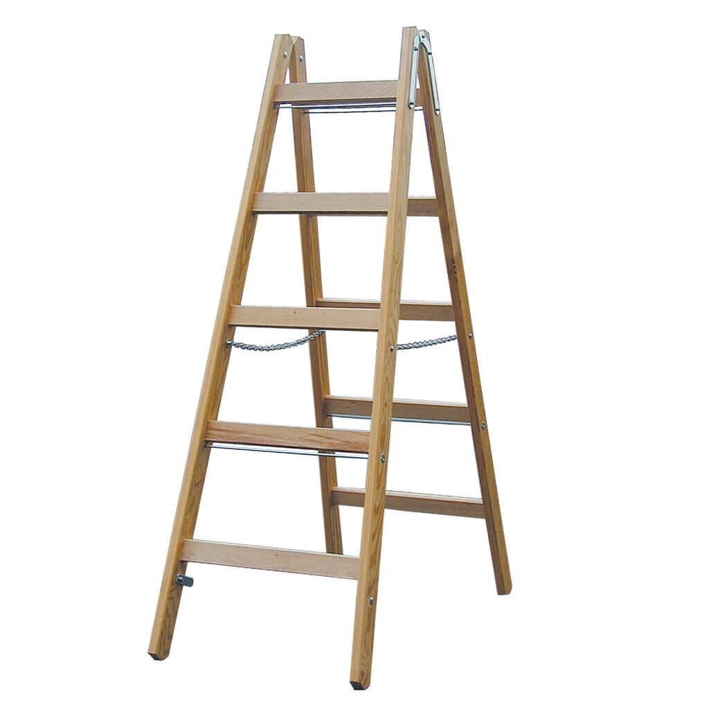 Houten sportenladder KRAUSE®, 2-zijdig begaanbaar, standhoogte 0,50 m Productafbeelding nr. 1: Houten sportenladder KRAUSE®, 2-zijdig begaanbaar, standhoogte 0,50 m