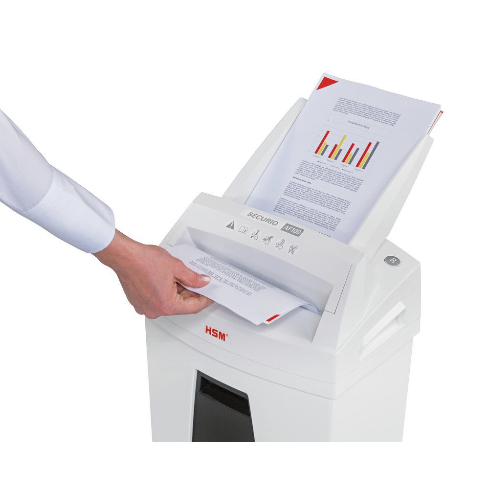 Productafbeelding nr. 2: HSM papiervernietiger SECURIO AF100, automatisch intrekmechanisme voor papier, snijdt snippers van 4 x 25 mm