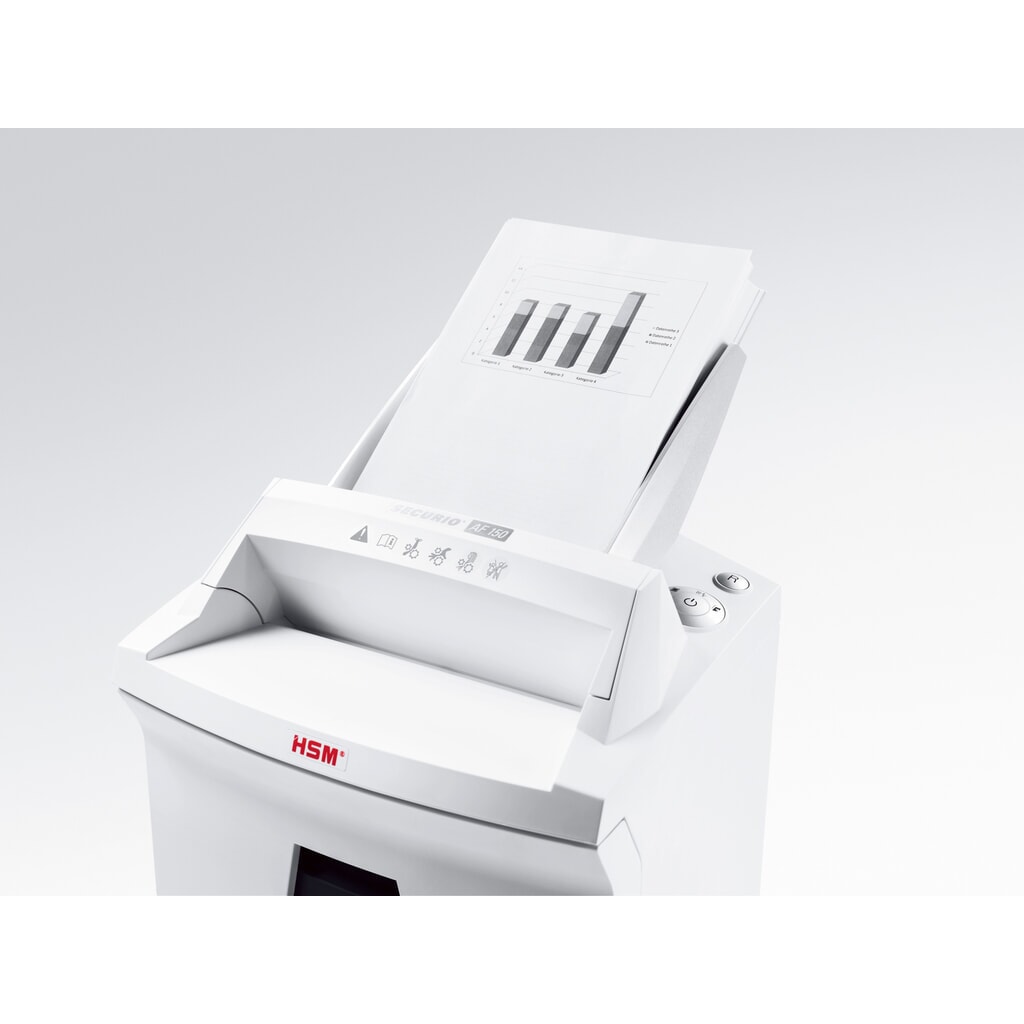 HSM papiervernietiger SECURIO AF150, automatisch intrekmechanisme voor papier, snijdt snippers van 4,5 x 30 mm Productafbeelding nr. 2: HSM papiervernietiger SECURIO AF150, automatisch intrekmechanisme voor papier, snijdt snippers van 4,5 x 30 mm
