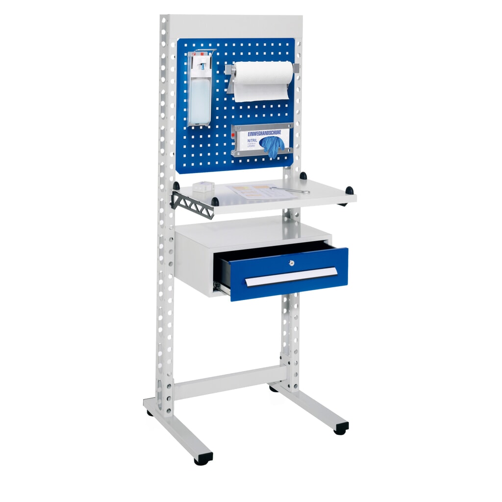 Hygiënestation Kappes ErgoPlus®, staande werkplek, met poten, hxbxd 1.770 x 670 x 400 mm, model 2 Product afbeelding: Hygiënestation Kappes ErgoPlus®, staande werkplek, met poten, hxbxd 1.770 x 670 x 400 mm, model 2