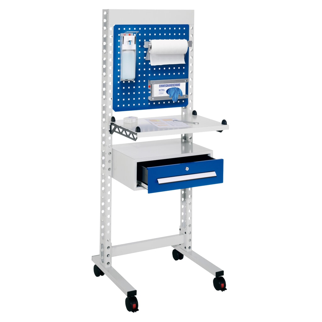 Hygiënestation Kappes ErgoPlus®, staande werkplek, met zwenkwielen, hxbxd 1.770 x 670 x 400 mm, model 2 Product afbeelding: Hygiënestation Kappes ErgoPlus®, staande werkplek, met zwenkwielen, hxbxd 1.770 x 670 x 400 mm, model 2