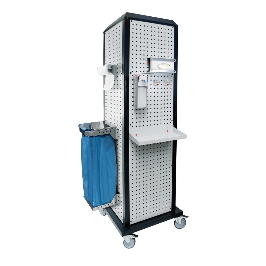 Hygiënestation Kappes RasterPlan®, mobiel, zonder deur