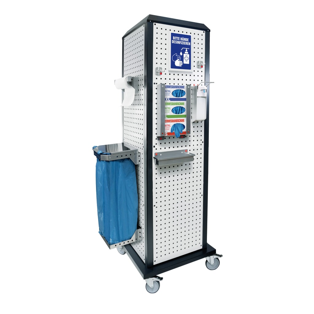 Hygiënestation Kappes RasterPlan®, mobiel, zonder deur