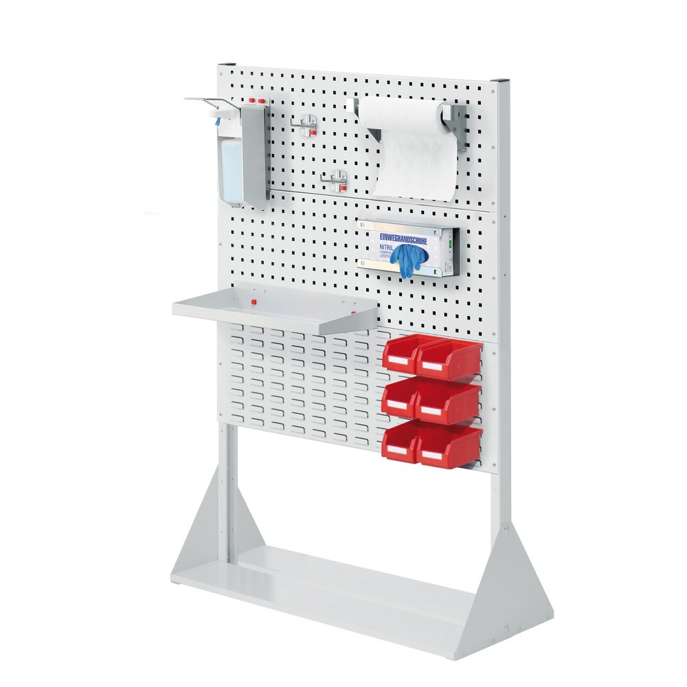 Product afbeelding: Hygiënestation Kappes RasterPlan®, scheidingswand met 2 geperforeerde platen, hxbxd 1.450 x 1.000 x 430 mm, model 4