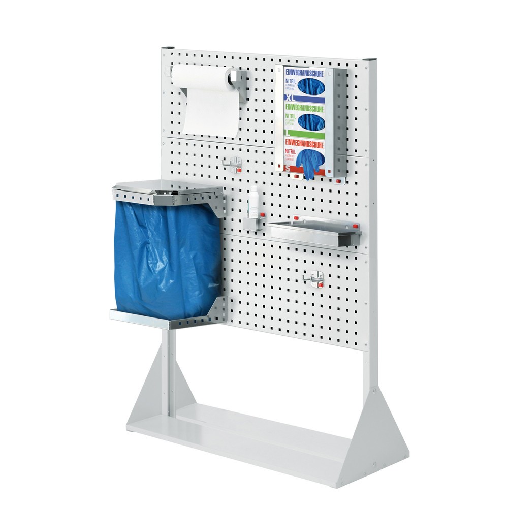 Productafbeelding nr. 1: Hygiënestation Kappes RasterPlan®, scheidingswand met 3 geperforeerde platen, hxbxd 1.450 x 1.000 x 430 mm, model 2