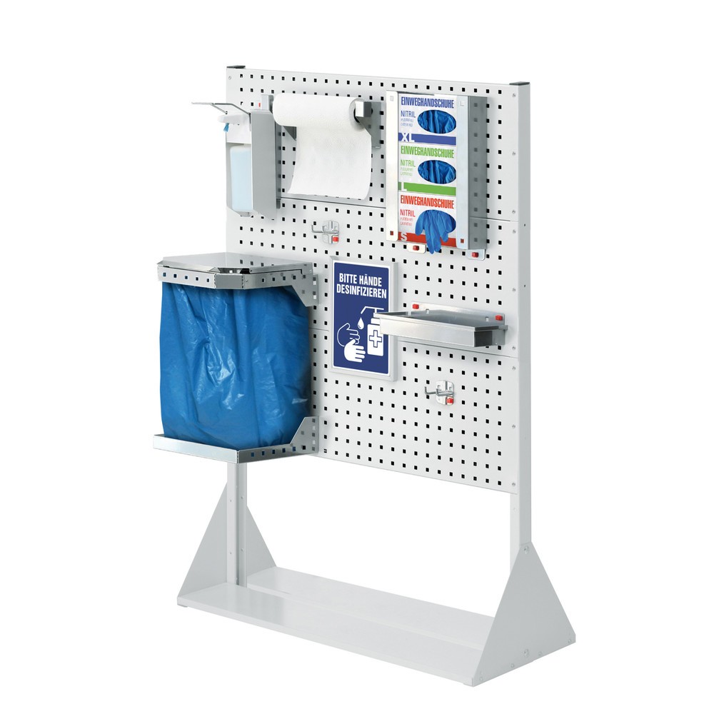 Productafbeelding nr. 1: Hygiënestation Kappes RasterPlan®, scheidingswand met 3 geperforeerde platen, hxbxd 1.450 x 1.000 x 430 mm, model 1