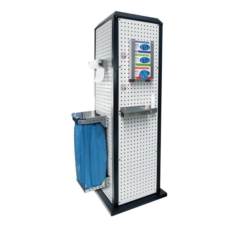 Hygiënestation Kappes RasterPlan®, stationair, zonder deur, hxbxd 2.015 x 700 x 700 mm, model 2 Product afbeelding: Hygiënestation Kappes RasterPlan®, stationair, zonder deur, hxbxd 2.015 x 700 x 700 mm, model 2