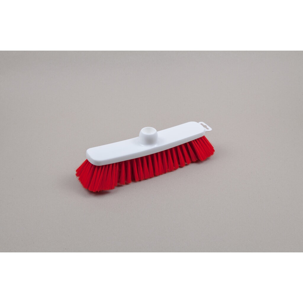 Hygiënebezem, kunststof, Duitse schroefdraad, polyester borstelharen 0,25, zacht, 280 mm, rood Productafbeelding nr. 1: Hygiënebezem, kunststof, Duitse schroefdraad, polyester borstelharen 0,25, zacht, 280 mm, rood