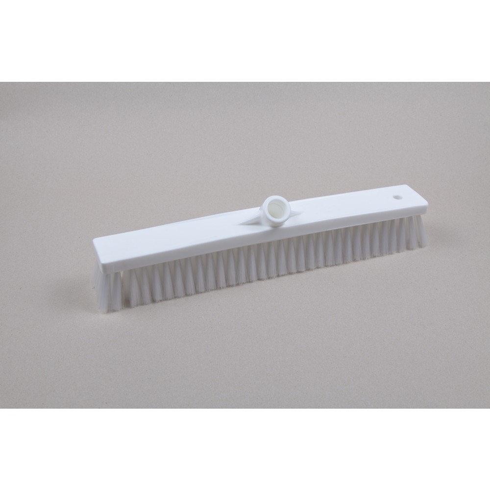 Product afbeelding: Hygiënische zaalbezem, kunststof, Duitse schroefdraad, polyester borstelharen 0,25, zacht, 450 mm, transparant
