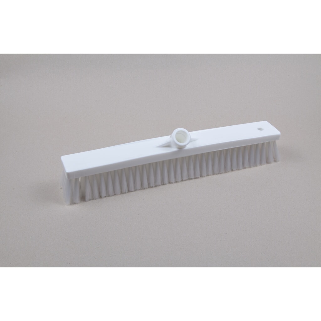 Hygiënische zaalbezem, kunststof, Duitse schroefdraad, polyester borstelharen 0,25, zacht, 450 mm, transparant Product afbeelding: Hygiënische zaalbezem, kunststof, Duitse schroefdraad, polyester borstelharen 0,25, zacht, 450 mm, transparant