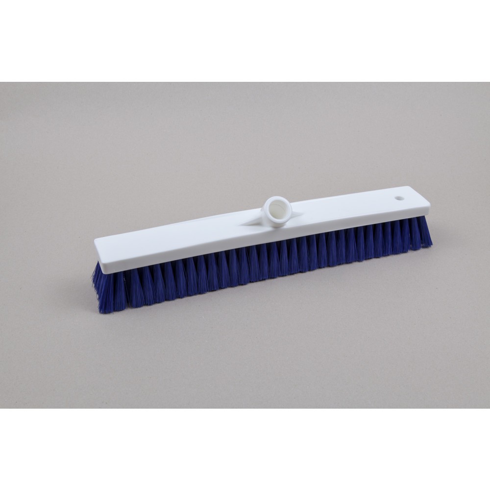 Product afbeelding: Hygiënische zaalbezem, kunststof, Duitse draad, polyester borstelharen 0,25, zacht, 450 mm, blauw