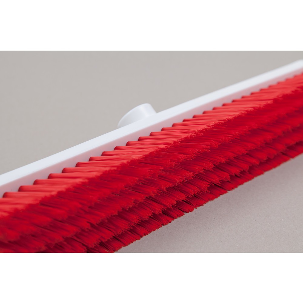 Productafbeelding nr. 2: Hygiënische zaalbezem, kunststof, Duitse schroefdraad, polyester borstelharen 0,25, zacht, 450 mm, rood