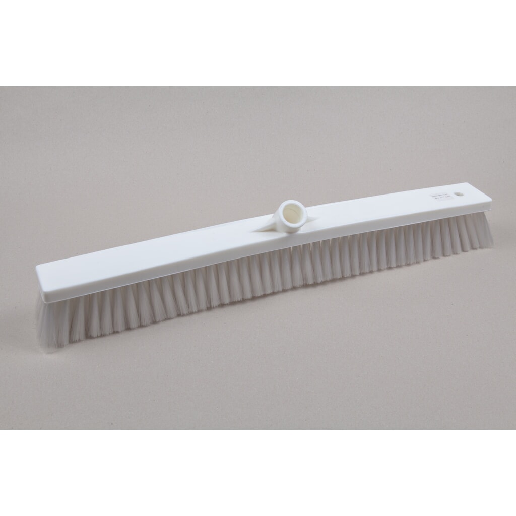 Product afbeelding: Hygiënische zaalbezem, kunststof, Duitse schroefdraad, polyester borstelharen 0,25, zacht, 600 mm, transparant