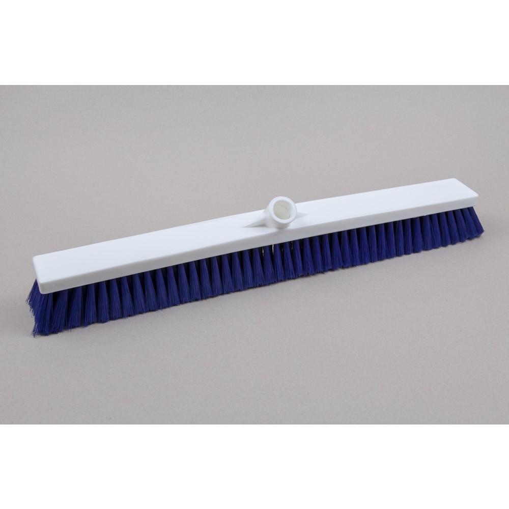 Product afbeelding: Hygiënische zaalbezem, kunststof, Duitse draad, polyester borstelharen 0,25, zacht, 600 mm, blauw