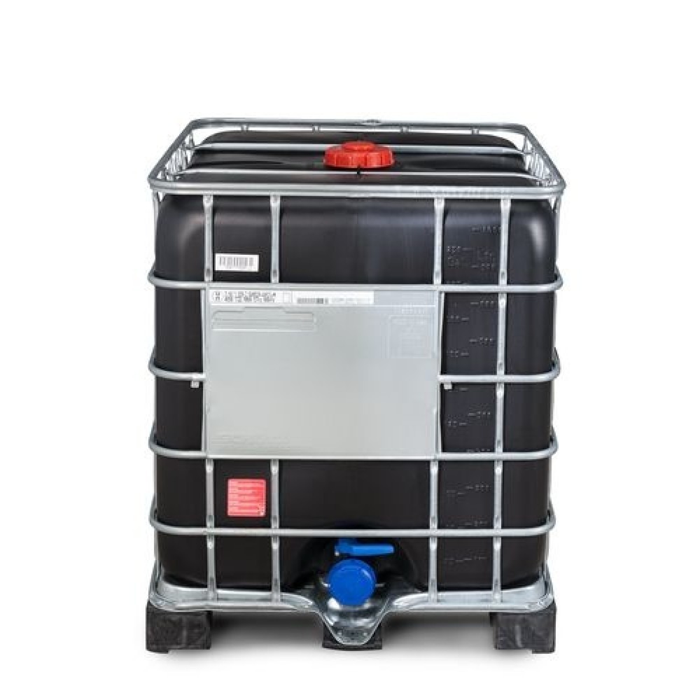 Product afbeelding: IBC Recobulk, uitvoering voor gevaarlijke stoffen, pallet van PE, 1.000 liter, opening NW150, uitloop NW80, UV-bescherming
