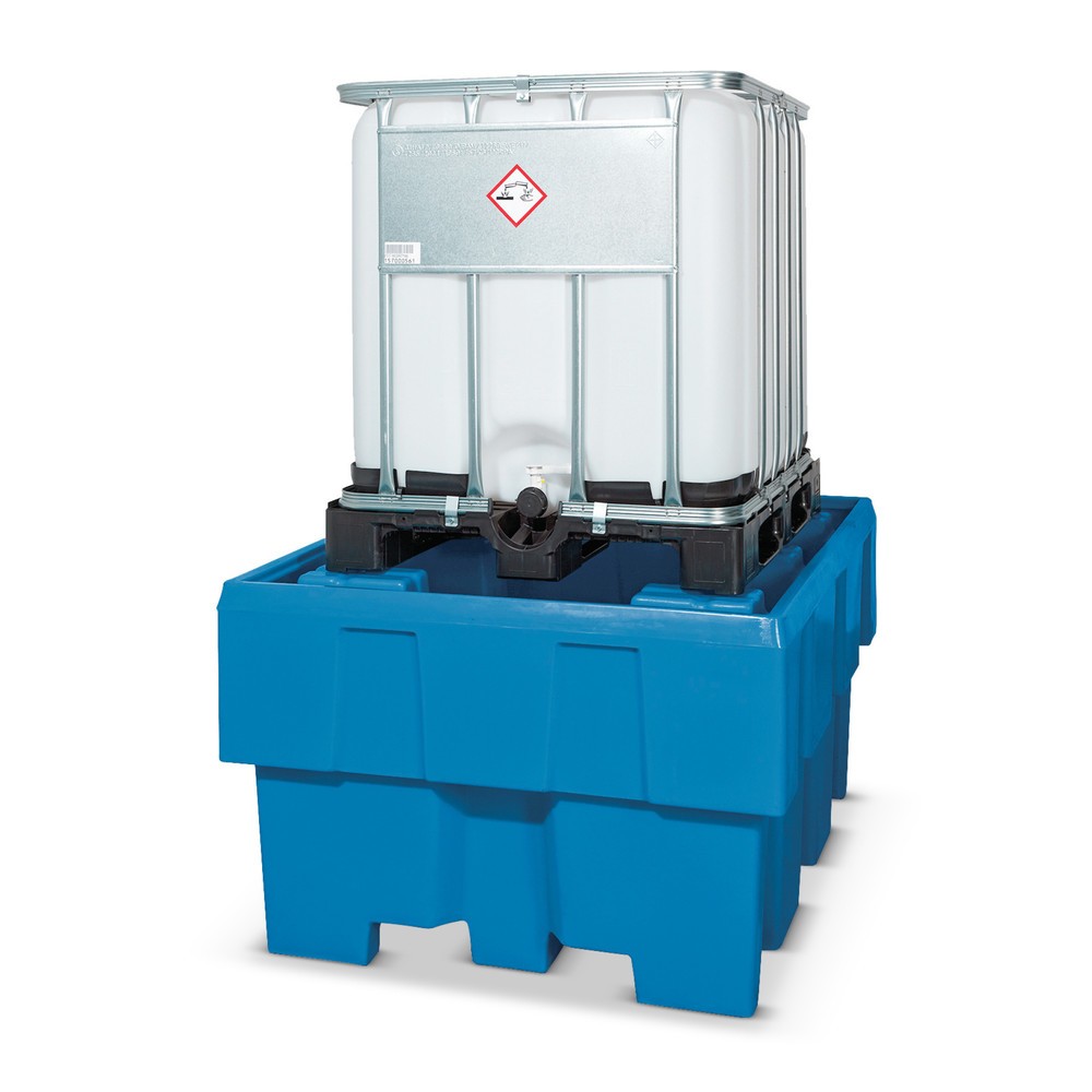 Product afbeelding: IBC-station asecos® van PE, zonder rooster, inhoud 1.000 liter