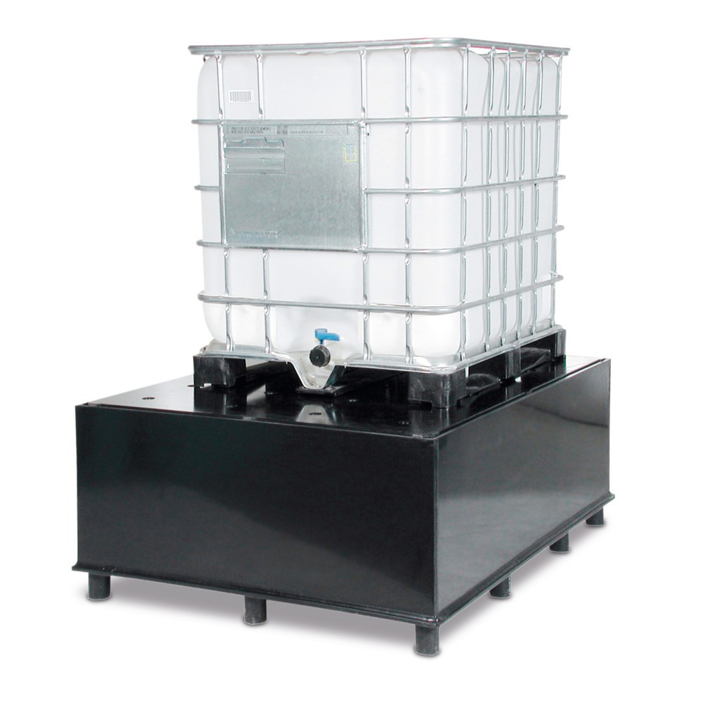 Product afbeelding: IBC-station van PE, incl. geperforeerde plaat, hxbxt 655 x 1.720 x 1.345 mm