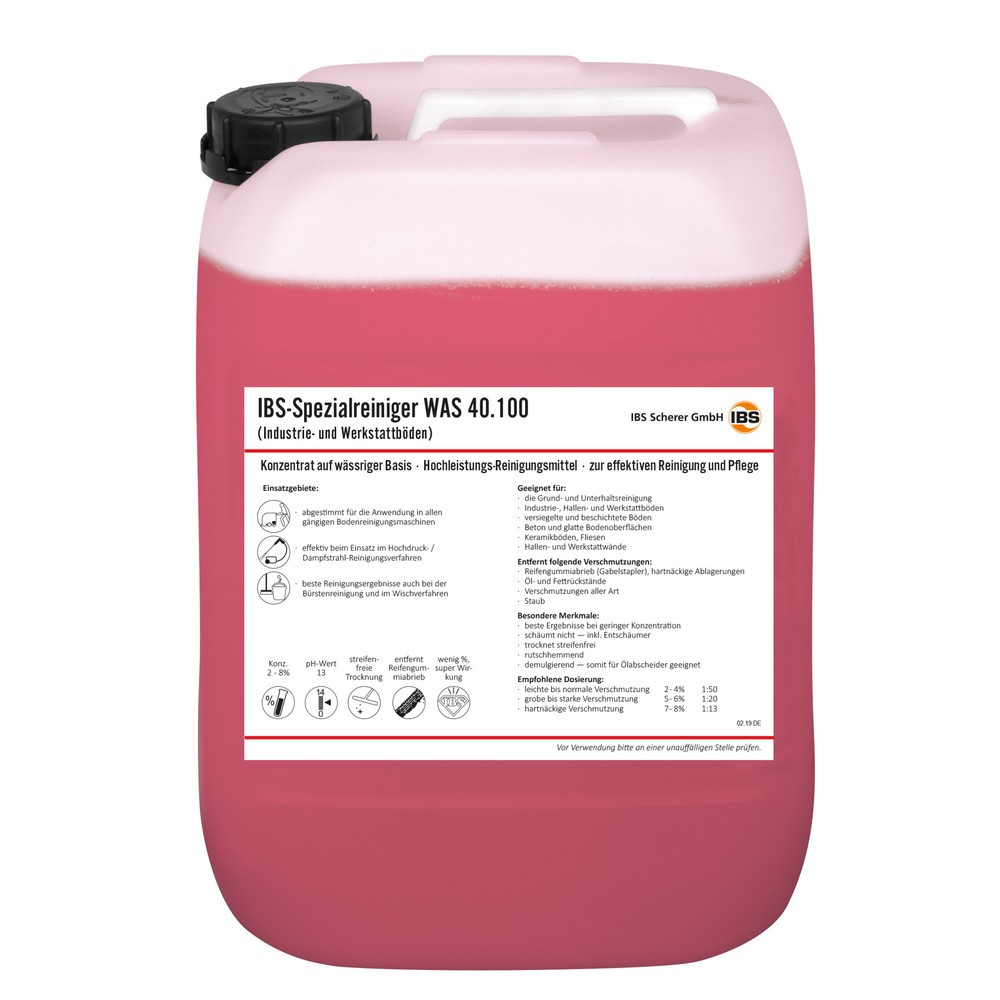 Product afbeelding: IBS werkplaatsvloerreiniger WAS 40.100, 20 l