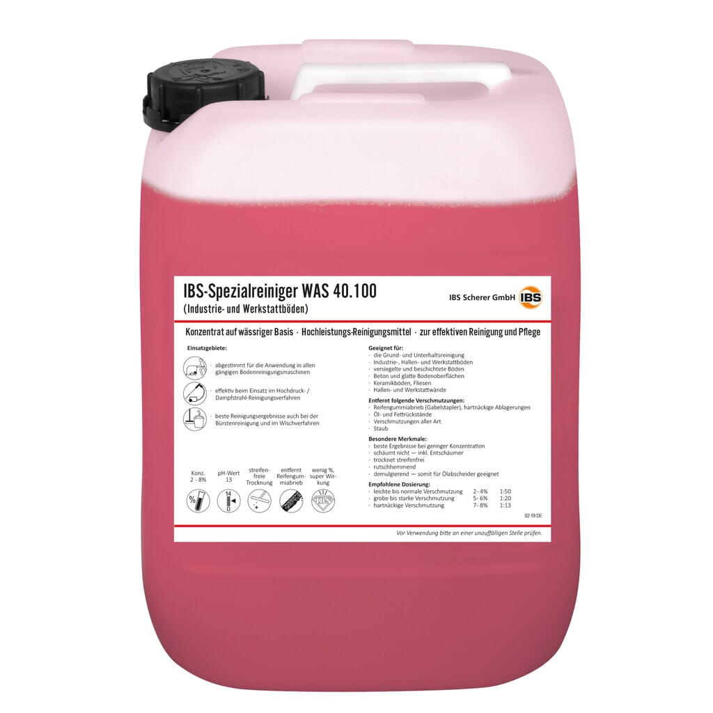 IBS werkplaatsvloerreiniger WAS 40.100, 20 l Product afbeelding: IBS werkplaatsvloerreiniger WAS 40.100, 20 l