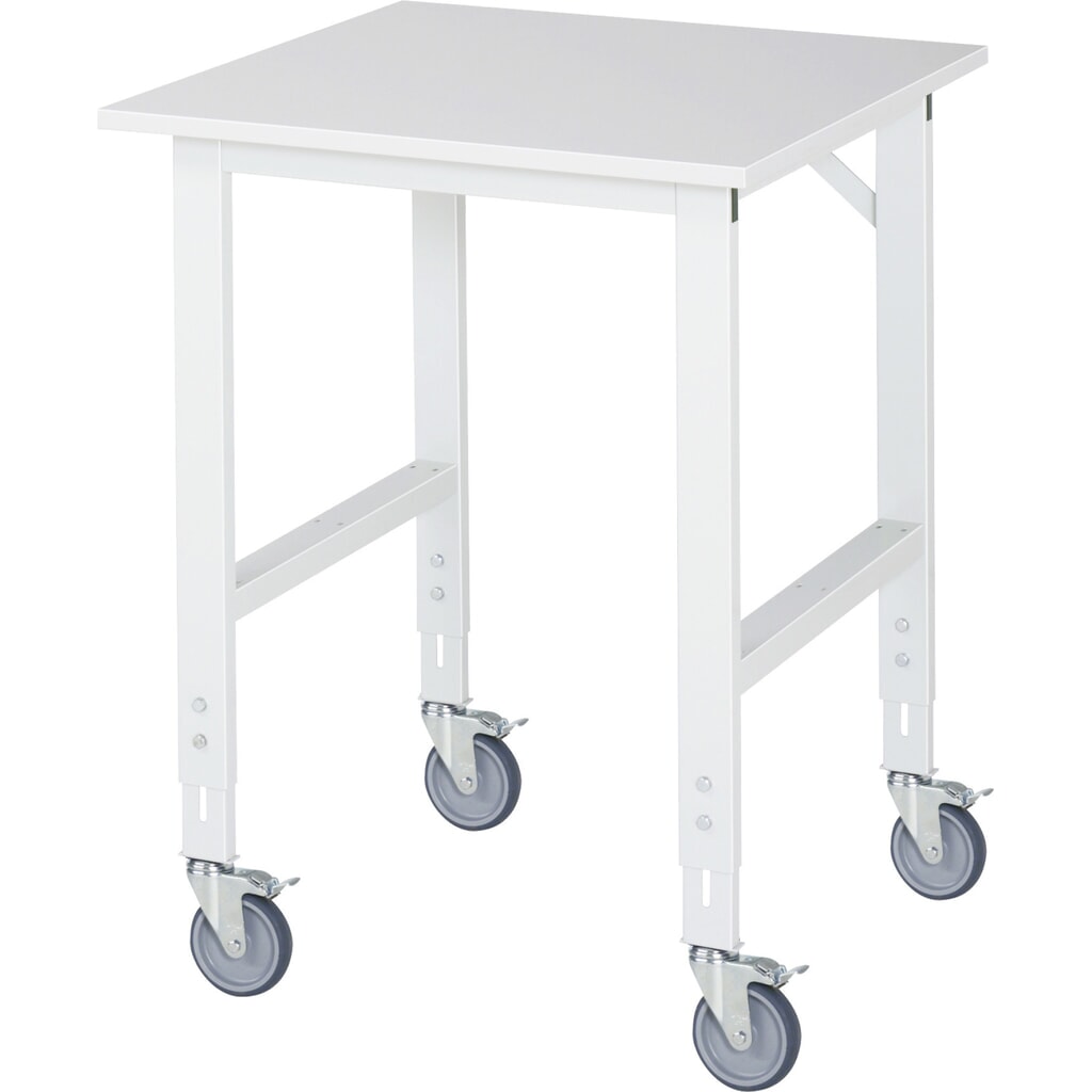 In hoogte verstelbare, mobiele werktafel RAU serie TOM, hoogte 910-1.230 mm, bxd 750 x 800 mm, werkblad met melaminelaag Product afbeelding: In hoogte verstelbare, mobiele werktafel RAU serie TOM, hoogte 910-1.230 mm, bxd 750 x 800 mm, werkblad met melaminelaag