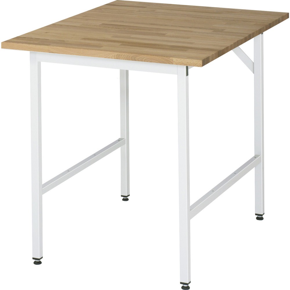 Product afbeelding: In hoogte verstelbare werktafel RAU serie JERRY, hxbxd 800-850 x 750 x 1.000 mm, massief beuken werkblad