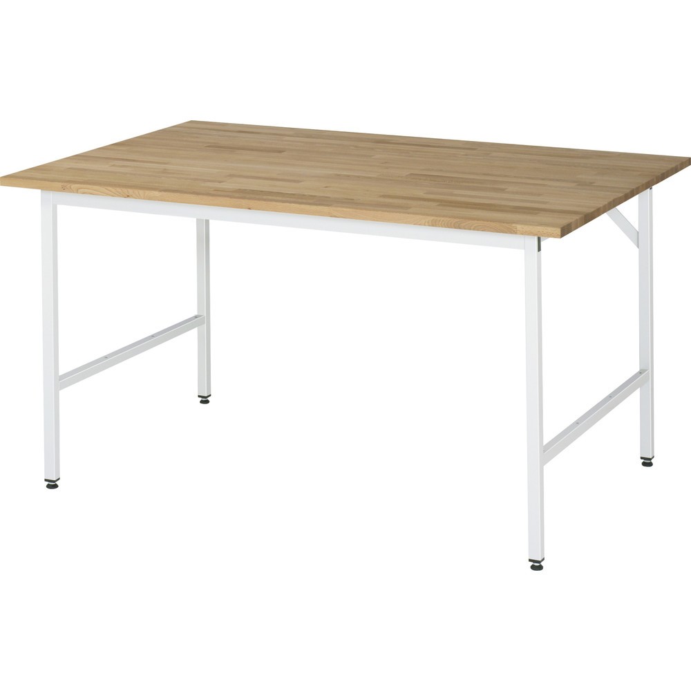 Product afbeelding: In hoogte verstelbare werktafel RAU serie JERRY, hxbxd 800-850 x 1.500 x 1.000 mm, massief beuken werkblad