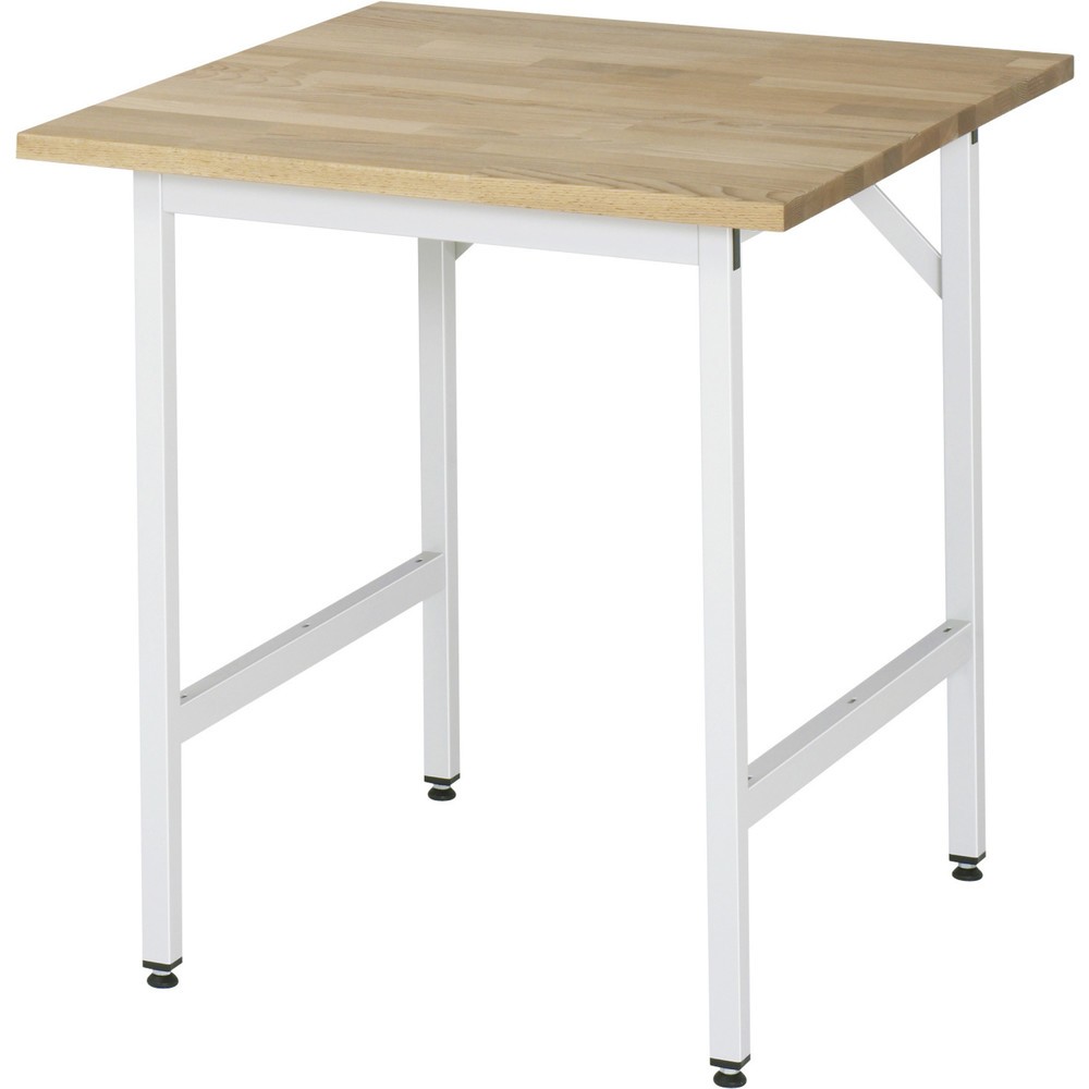 Product afbeelding: In hoogte verstelbare werktafel RAU serie JERRY, hxbxd 800-850 x 750 x 800 mm, massief beuken werkblad