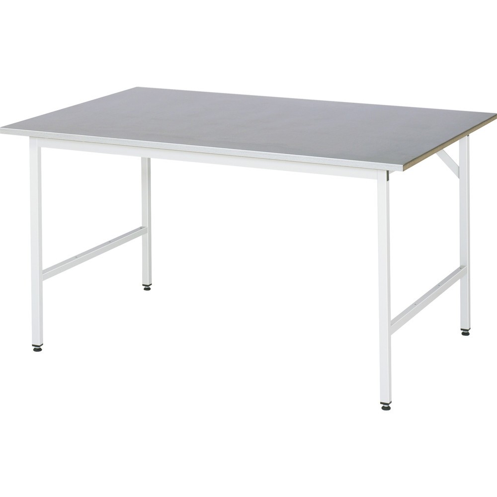 Productafbeelding nr. 1: In hoogte verstelbare werktafel RAU serie JERRY, hxbxd 800-850 x 1.500 x 1.000 mm, werkblad met laag plaatstaal
