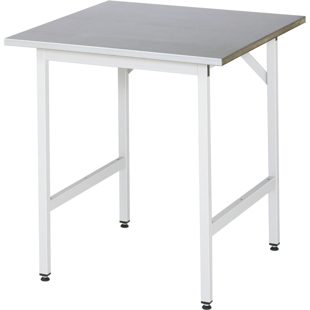 In hoogte verstelbare werktafel RAU serie JERRY, hxbxd 800-850 x 750 x 800 mm, werkblad van roestvrijstalen plaat Product afbeelding: In hoogte verstelbare werktafel RAU serie JERRY, hxbxd 800-850 x 750 x 800 mm, werkblad van roestvrijstalen plaat