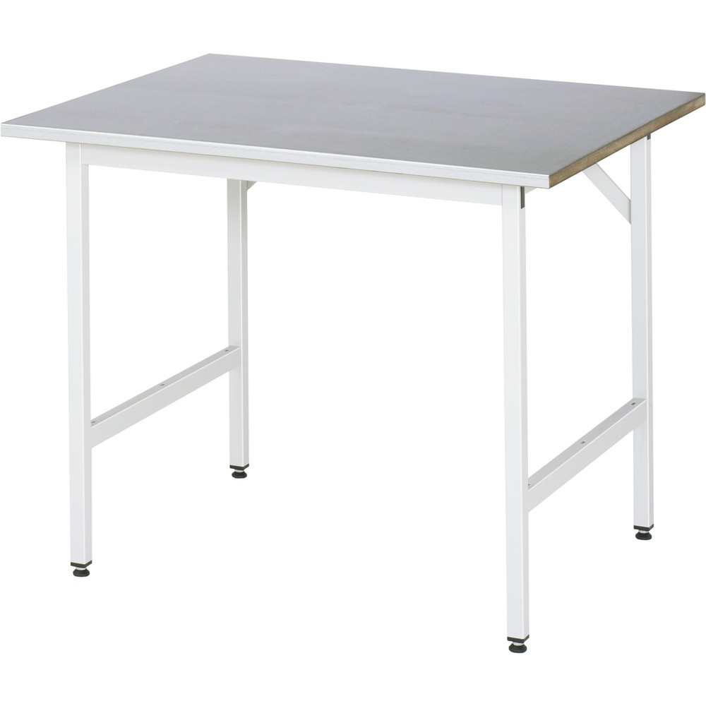 Productafbeelding nr. 1: In hoogte verstelbare werktafel RAU serie JERRY, hxbxd 800-850 x 1.000 x 1.000 mm, werkblad met laag plaatstaal