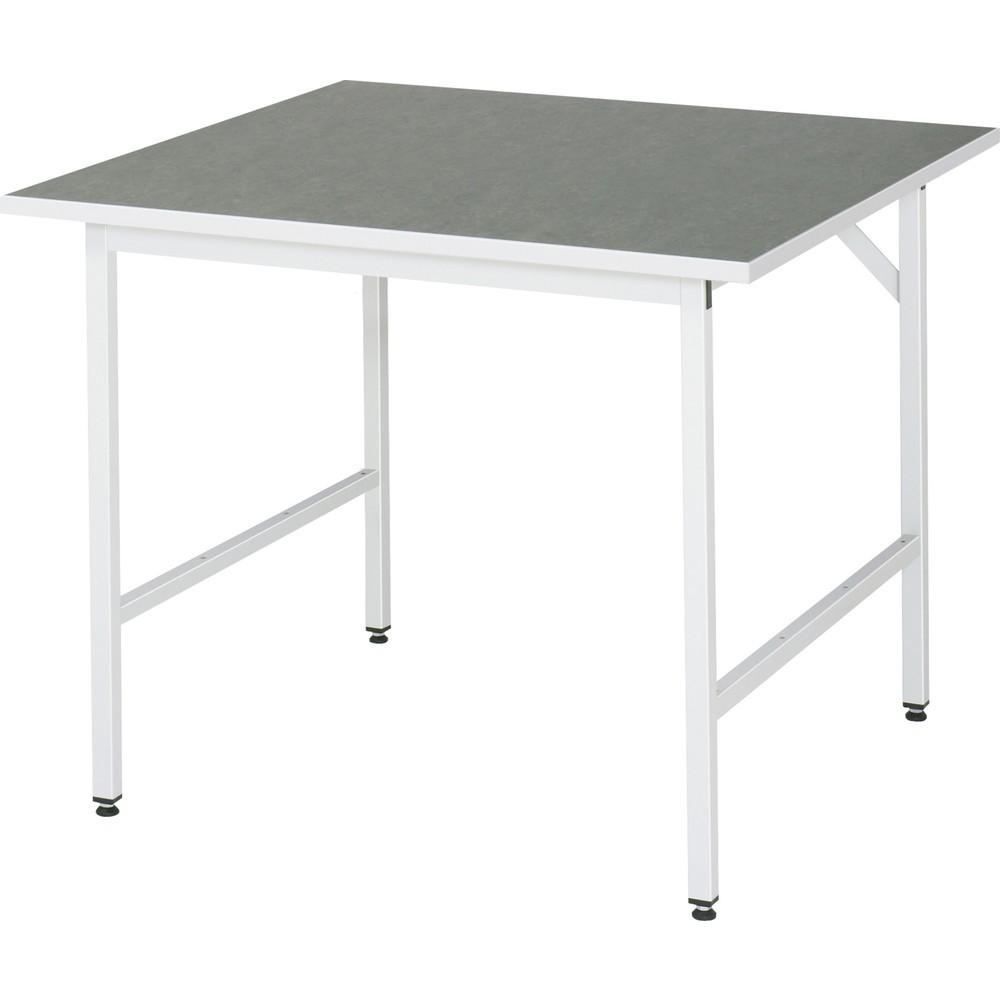 Product afbeelding: In hoogte verstelbare werktafel RAU serie JERRY, hxbxd 800-850 x 1.000 x 1.000 mm, werkblad met Universal-/linoleumlaag