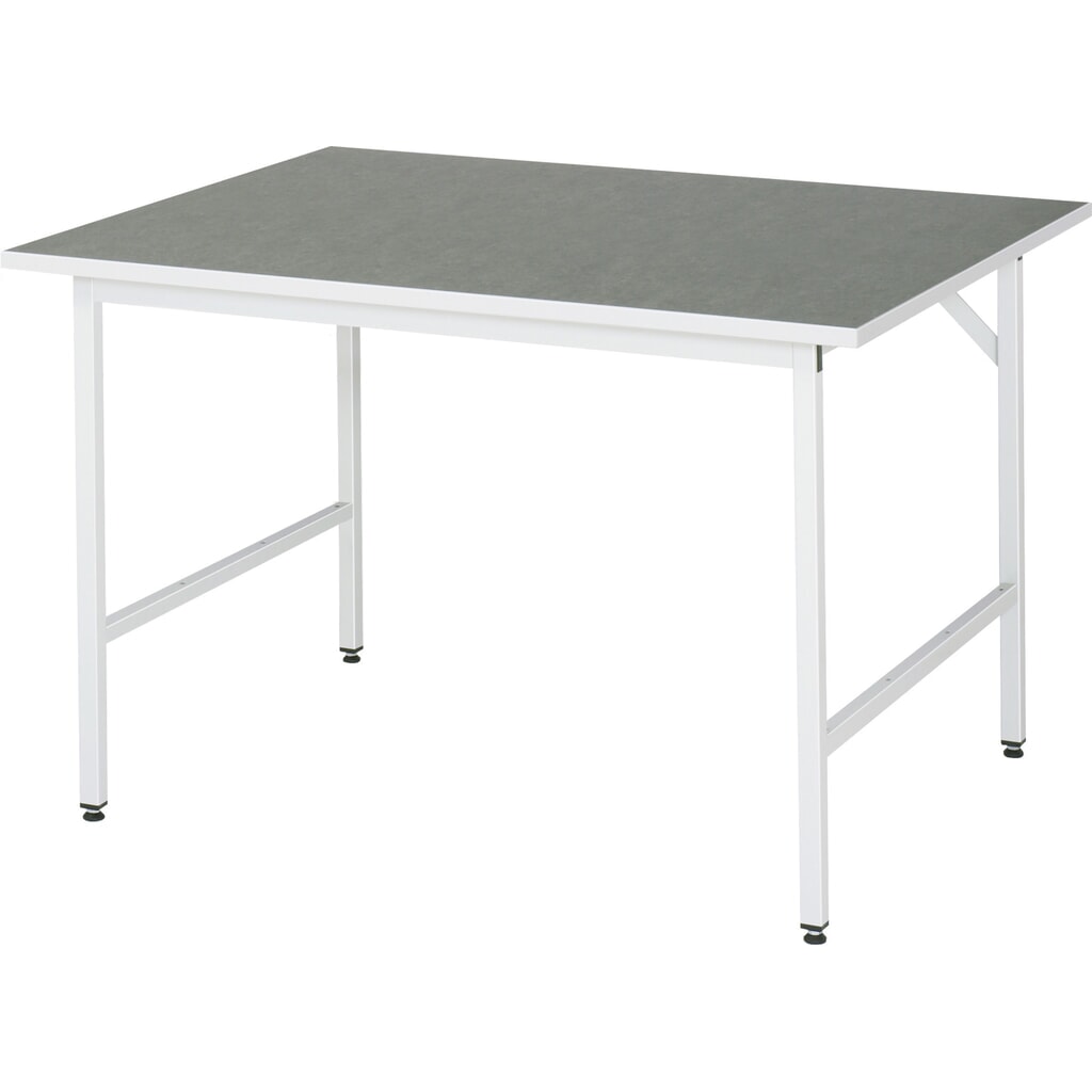 Product afbeelding: In hoogte verstelbare werktafel RAU serie JERRY, hxbxd 800-850 x 1.250 x 1.000 mm, werkblad met Universal-/linoleumlaag