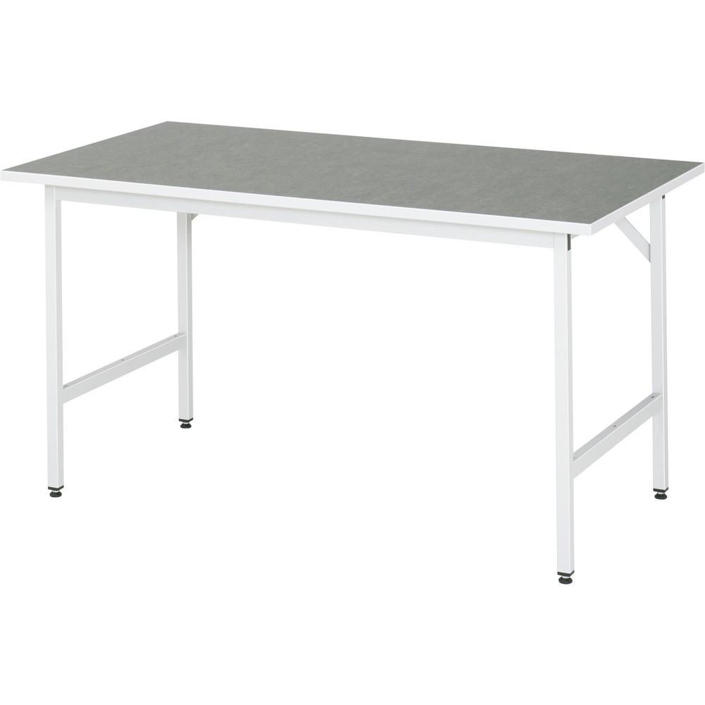 Productafbeelding nr. 1: In hoogte verstelbare werktafel RAU serie JERRY, hxbxd 800-850 x 1.500 x 800 mm, werkblad met Universal-/linoleumlaag