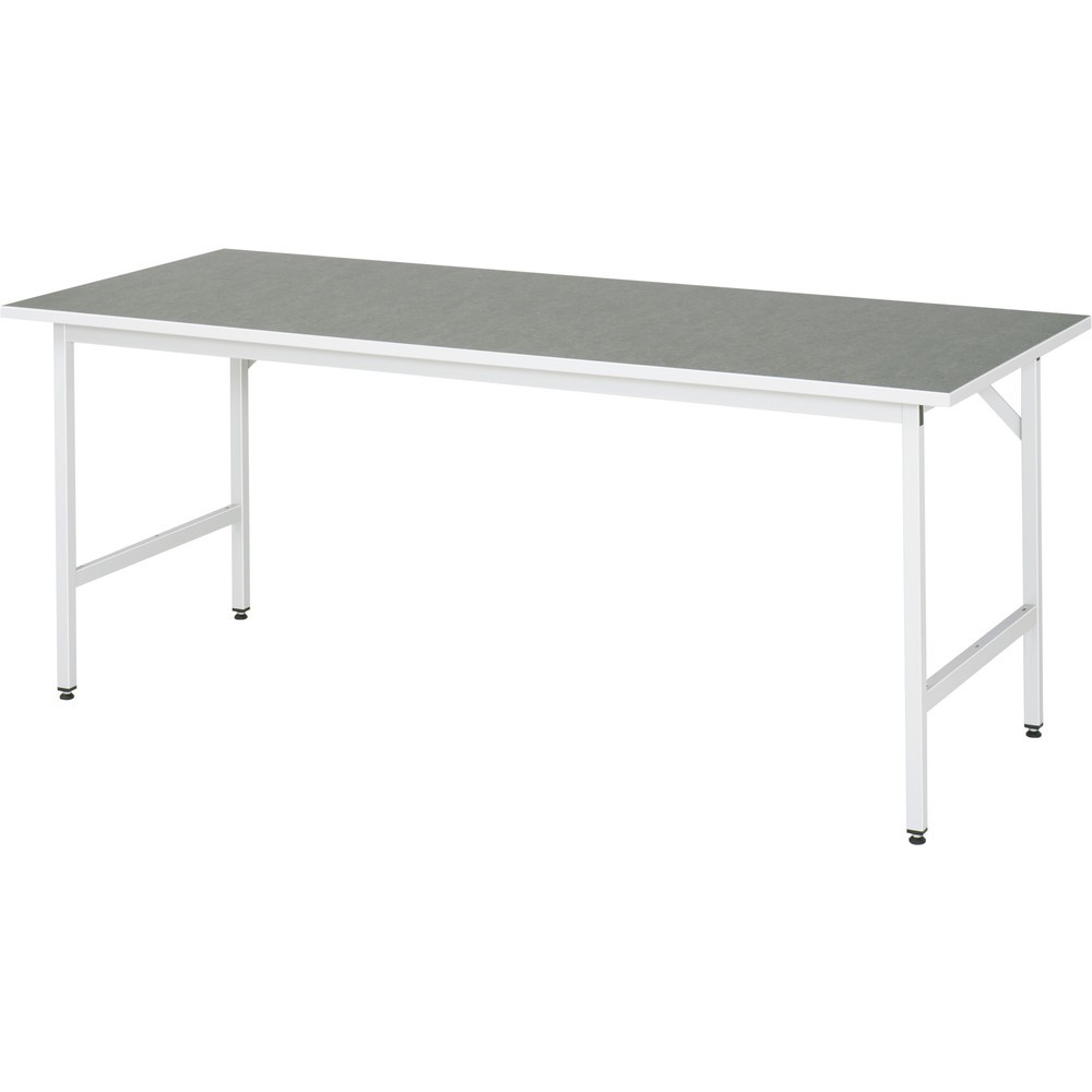 Productafbeelding nr. 1: In hoogte verstelbare werktafel RAU serie JERRY, hxbxd 800-850 x 2.500 x 800 mm, werkblad met Universal-/linoleumlaag