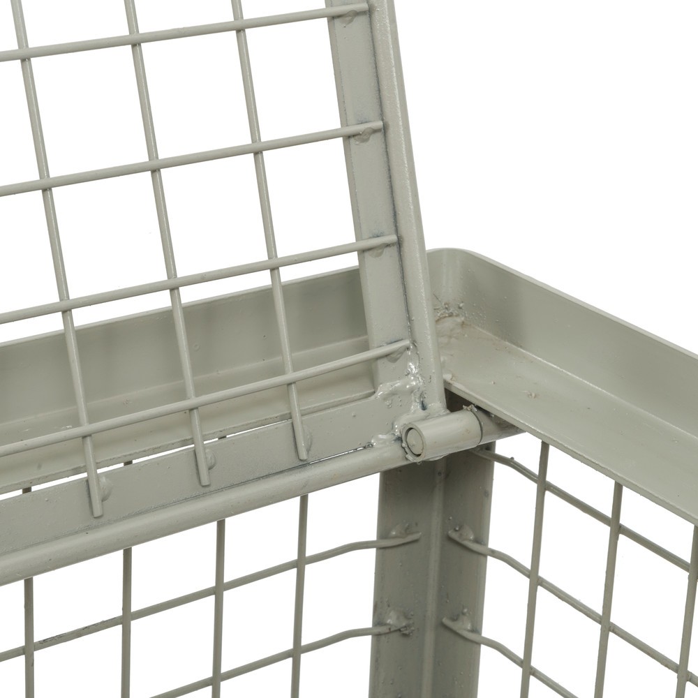 Productafbeelding nr. 4: Industriële gitterbox, met half neerklapbare lengtewand, hoogte 970 mm, met deksel