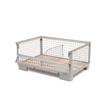 Productafbeelding nr. 1: Industriële gitterbox, half neerklapbare lengtewand, hoogte 570 mm