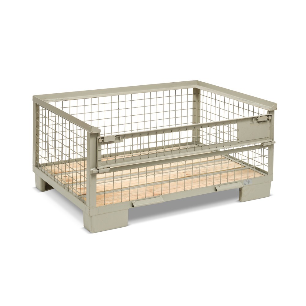 Productafbeelding nr. 3: Industriële gitterbox, half neerklapbare lengtewand, hoogte 570 mm