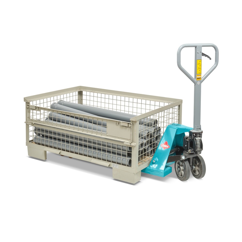 Productafbeelding nr. 7: Industriële gitterbox, half neerklapbare lengtewand, hoogte 570 mm