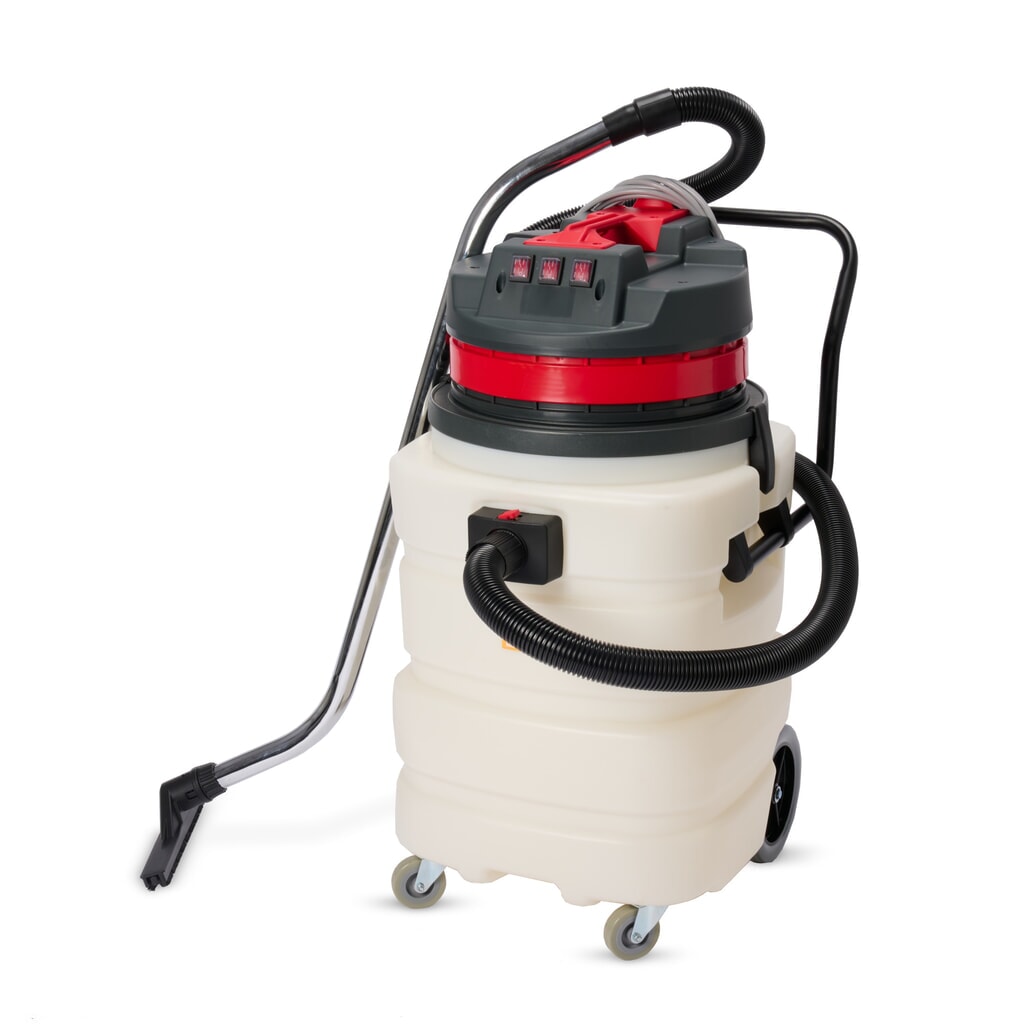 Industriële stofzuiger HEMMDAL, nat + droog, kunststof reservoir, 3.000 W, 90 l, duwbeugel, afvoerslang Product afbeelding: Industriële stofzuiger HEMMDAL, nat + droog, kunststof reservoir, 3.000 W, 90 l, duwbeugel, afvoerslang