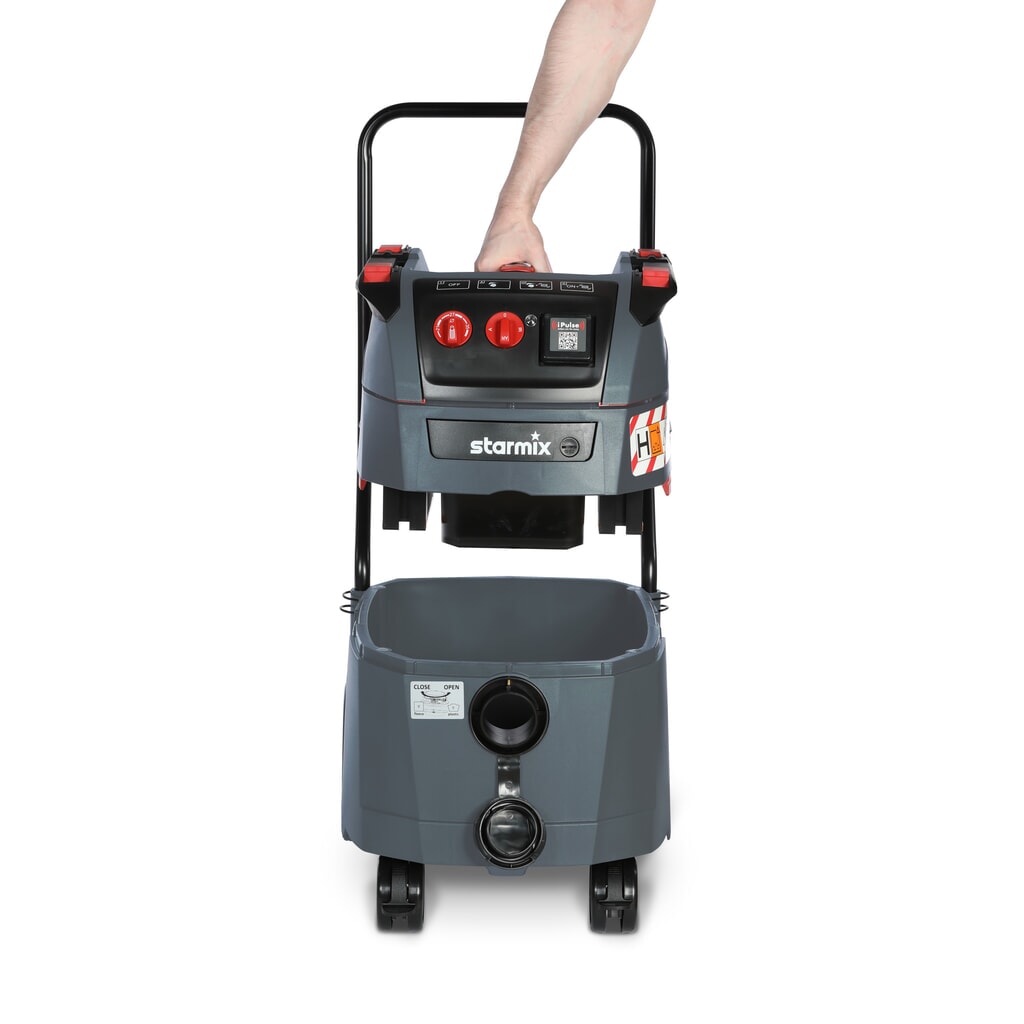 Industriële stofzuiger starmix iPulse, stofklasse H, kantelonderstel, 1.600 W, 35 l Productafbeelding nr. 3: Industriële stofzuiger starmix iPulse, stofklasse H, kantelonderstel, 1.600 W, 35 l