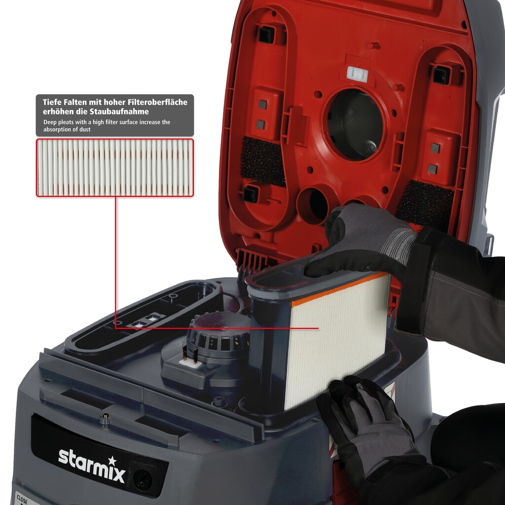 Industriële stofzuiger starmix iPulse, stofklasse M, 1.600 W, 35 l Productafbeelding nr. 4: Industriële stofzuiger starmix iPulse, stofklasse M, 1.600 W, 35 l