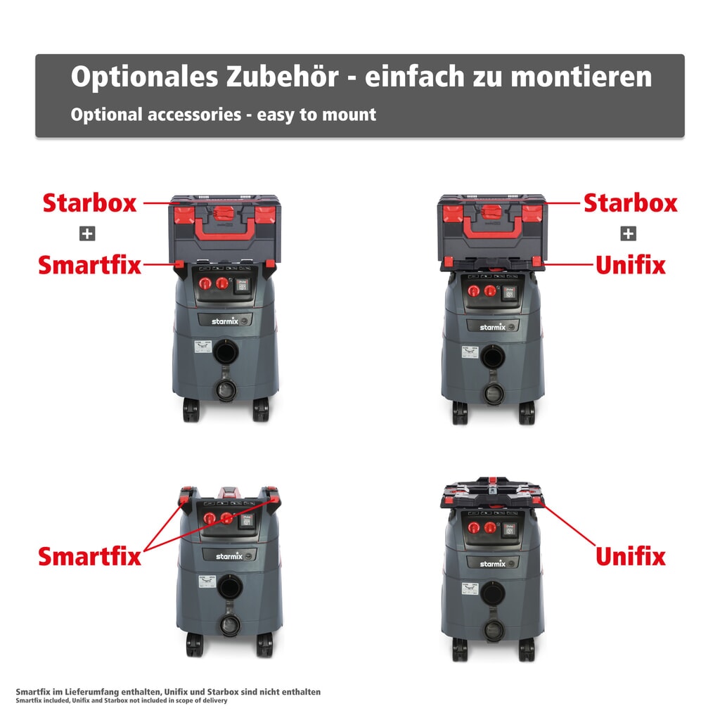 Productafbeelding nr. 9: Industriële stofzuiger starmix iPulse, stofklasse M, kantelonderstel, 1.600 W, 35 l