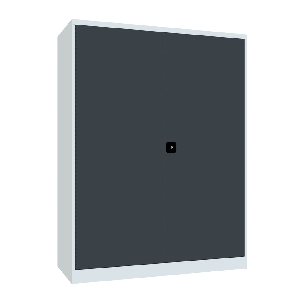 Productafbeelding nr. 1: Industriële zwarelastkast PAVOY Premium met middenwand, 8 legborden, hxbxd 1.950 x 1.470 x 630 mm, antracietgrijs, lichtgrijs