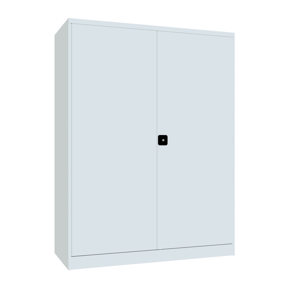 Productafbeelding nr. 1: Industriële zwarelastkast PAVOY Premium met middenwand, 8 legborden, hxbxd 1.950 x 1.470 x 630 mm, lichtgrijs, lichtgrijs