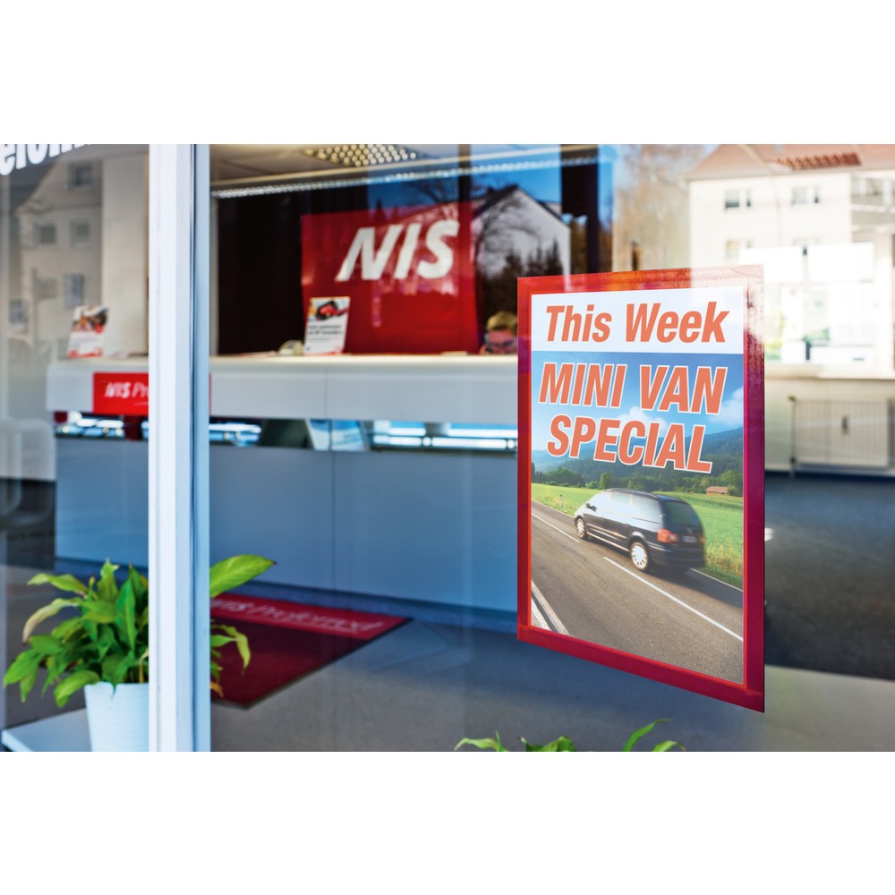 Productafbeelding nr. 6: Infoframe DURABLE DURAFRAME®, zelfklevend, DIN A4, rood