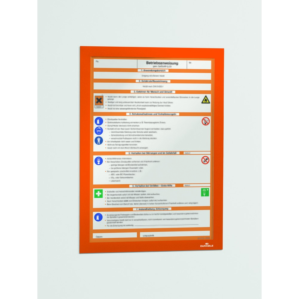 Productafbeelding nr. 7: Infoframe DURABLE DURAFRAME®, zelfklevend, DIN A4, oranje