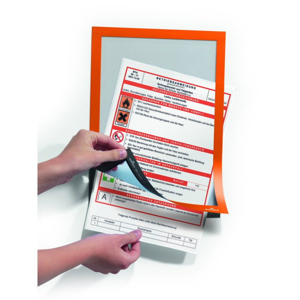 Productafbeelding nr. 9: Infoframe DURABLE DURAFRAME®, zelfklevend, DIN A4, oranje